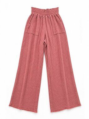 Rewash Coral Gauze Wide Leg Pants Size Large Boho